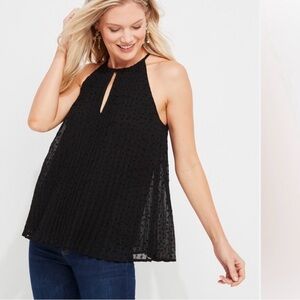 Vineyard Vines Elegant Minimalist Flowy Pleated Halter Babydoll Top M